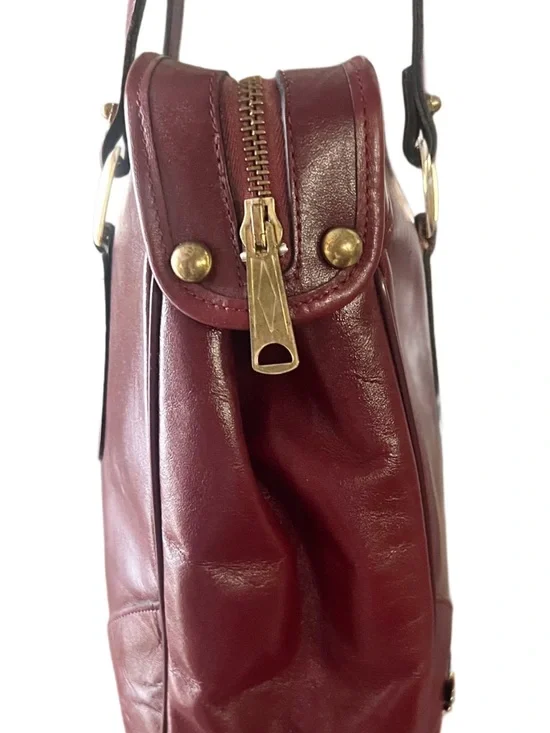 Etienne Aigner Vintage Leather Business Deep Burgundy Shoulder Bag - Picture 4 of 10